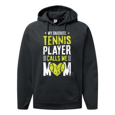 Tennis Court Design For Your Tennis Lover Mom Performance Fleece Hoodie