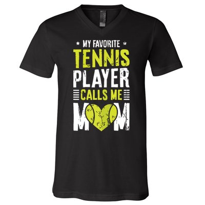 Tennis Court Design For Your Tennis Lover Mom V-Neck T-Shirt