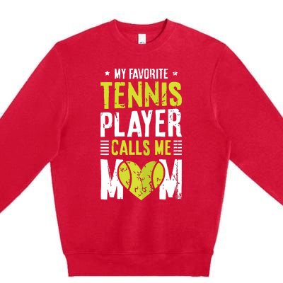 Tennis Court Design For Your Tennis Lover Mom Premium Crewneck Sweatshirt