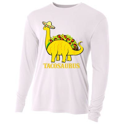 Tacosaurus Cinco De Mayo Funny Taco Dinosaur Cooling Performance Long Sleeve Crew