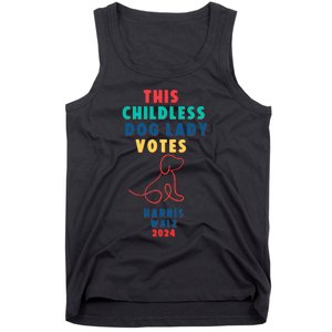 This Childless Dog Lady Votes Kamala Harris Walz Tank Top