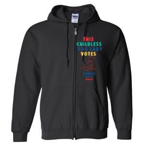 This Childless Dog Lady Votes Kamala Harris Walz Full Zip Hoodie