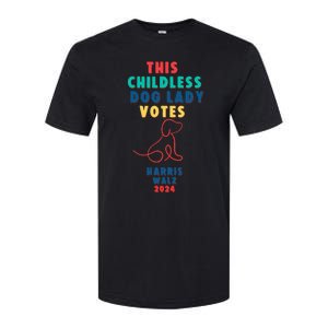 This Childless Dog Lady Votes Kamala Harris Walz Softstyle CVC T-Shirt