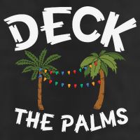 Tropical Christmas Deck The Palms Christmas In July 7 Panel Mesh Trucker Snapback Hat