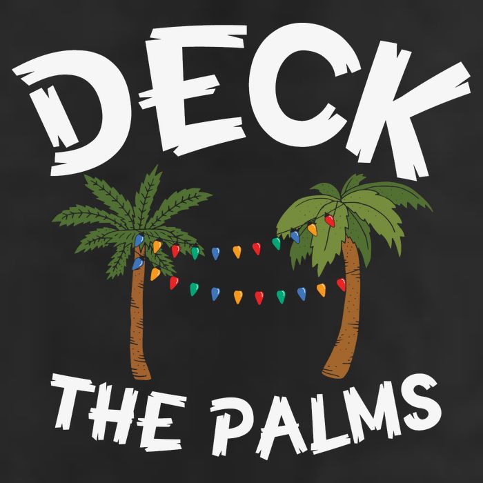 Tropical Christmas Deck The Palms Christmas In July 7 Panel Mesh Trucker Snapback Hat