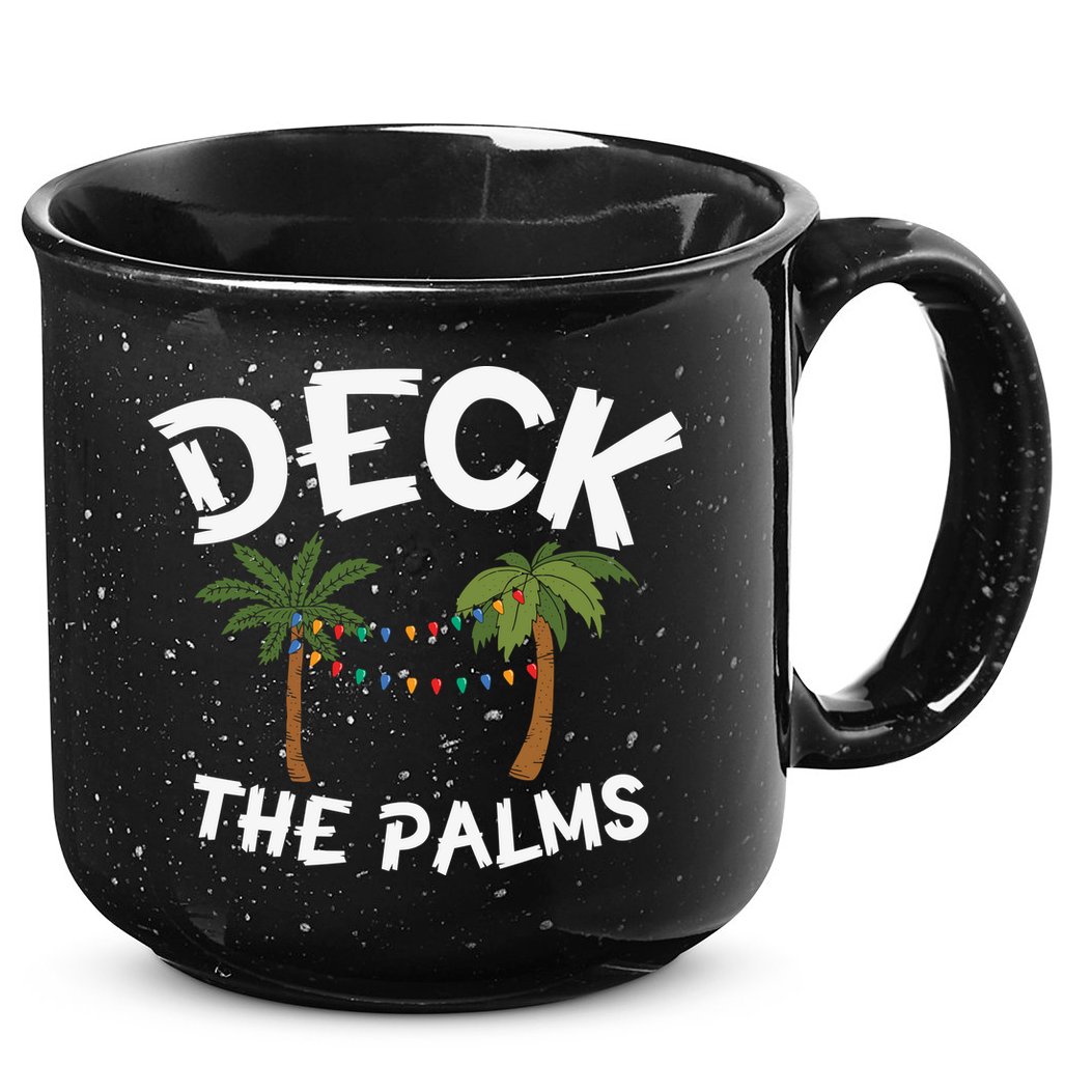 Tropical Christmas Deck The Palms Christmas In July 15oz Campfire Ceramic Mug