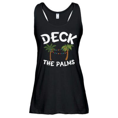 Tropical Christmas Deck The Palms Christmas In July Ladies Essential Flowy Tank