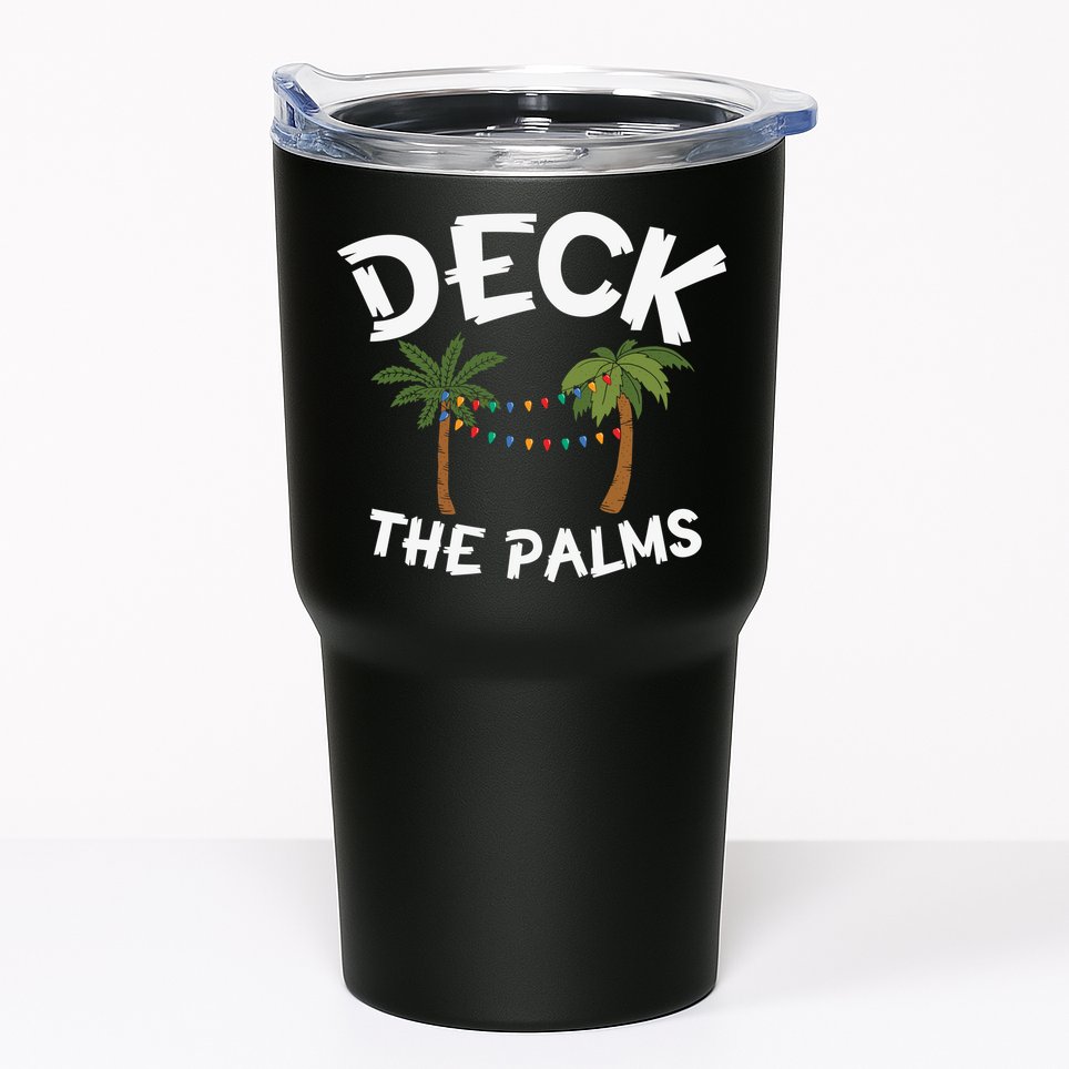 Tropical Christmas Deck The Palms Christmas In July Tumbler