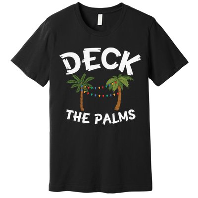 Tropical Christmas Deck The Palms Christmas In July Premium T-Shirt