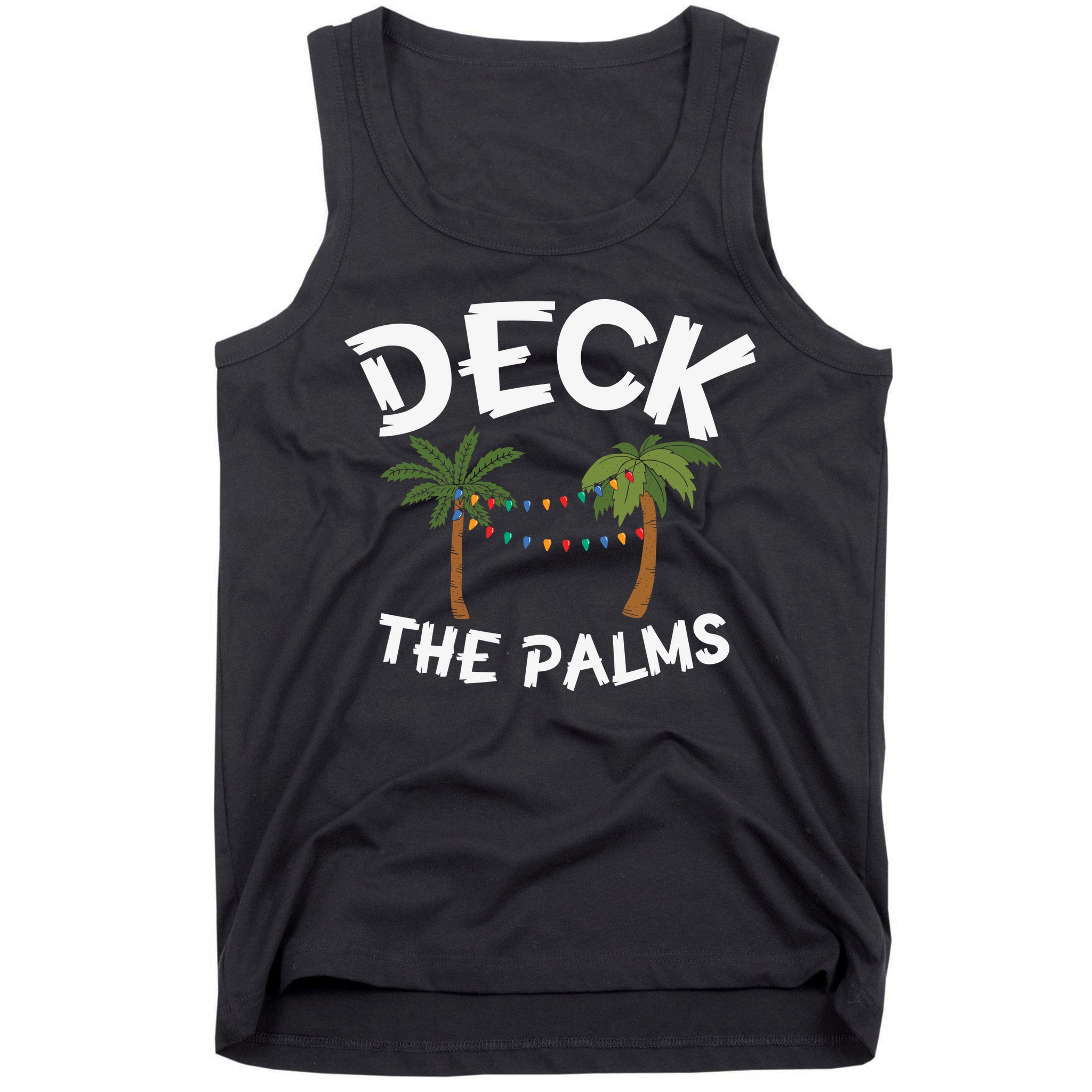 Tropical Christmas Deck The Palms Christmas In July Tank Top