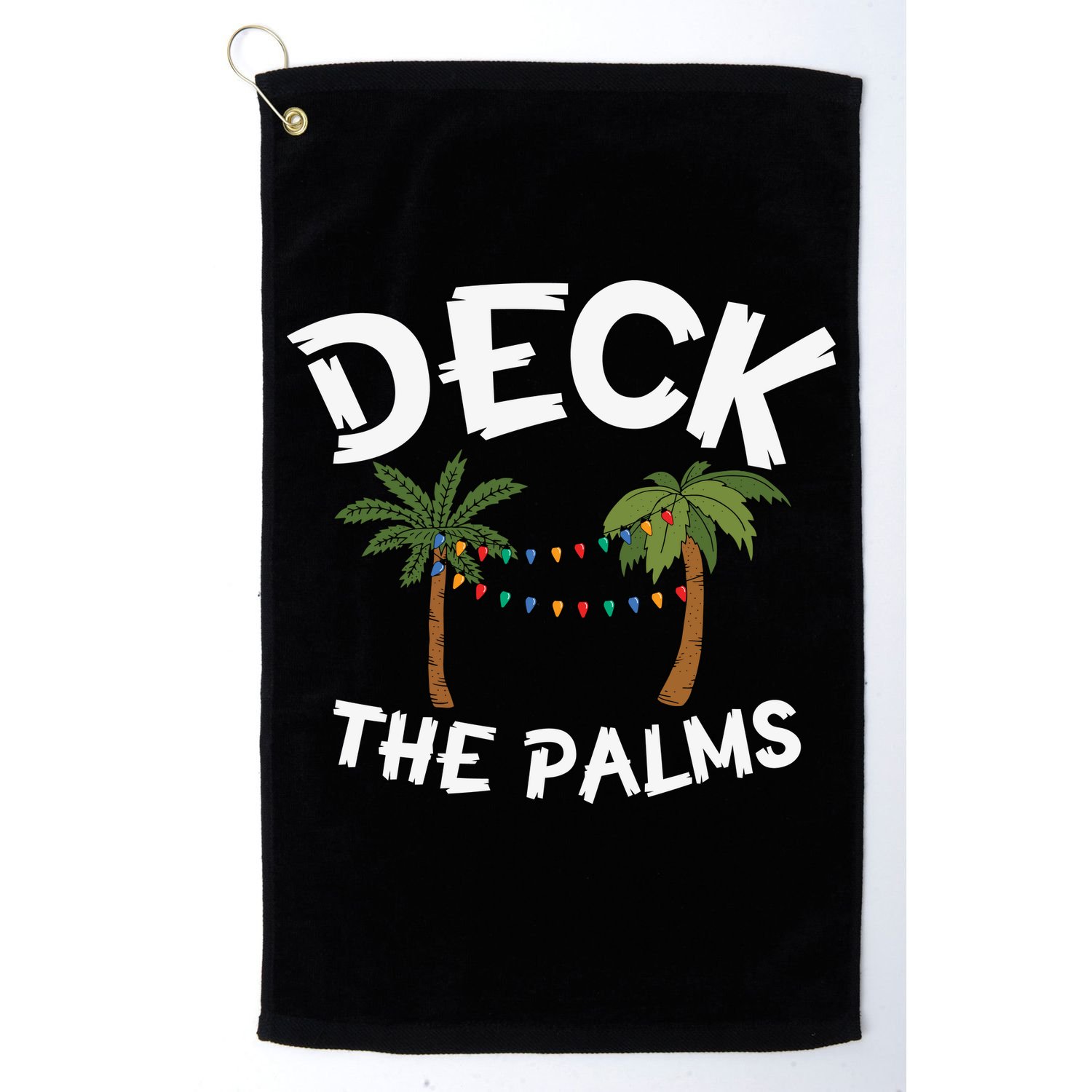 Tropical Christmas Deck The Palms Christmas In July Golf Towel