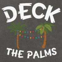Tropical Christmas Deck The Palms Christmas In July Cotton Canvas Backpack