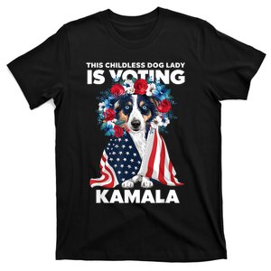 This Childless Dog Lady Ladies Is Voting Kamala Election 24 T-Shirt