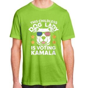 This Childless Dog Lady Ladies Is Voting Kamala Election 24 Adult ChromaSoft Performance T-Shirt