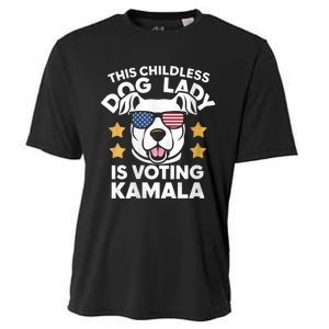 This Childless Dog Lady Ladies Is Voting Kamala Election 24 Cooling Performance Crew T-Shirt