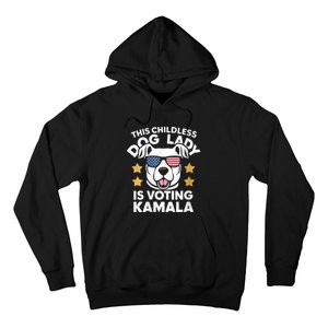 This Childless Dog Lady Ladies Is Voting Kamala Election 24 Hoodie