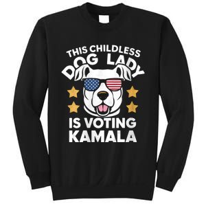 This Childless Dog Lady Ladies Is Voting Kamala Election 24 Sweatshirt