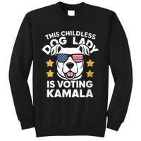 This Childless Dog Lady Ladies Is Voting Kamala Election 24 Sweatshirt