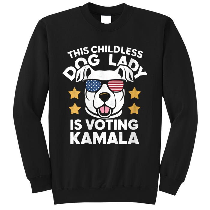 This Childless Dog Lady Ladies Is Voting Kamala Election 24 Sweatshirt