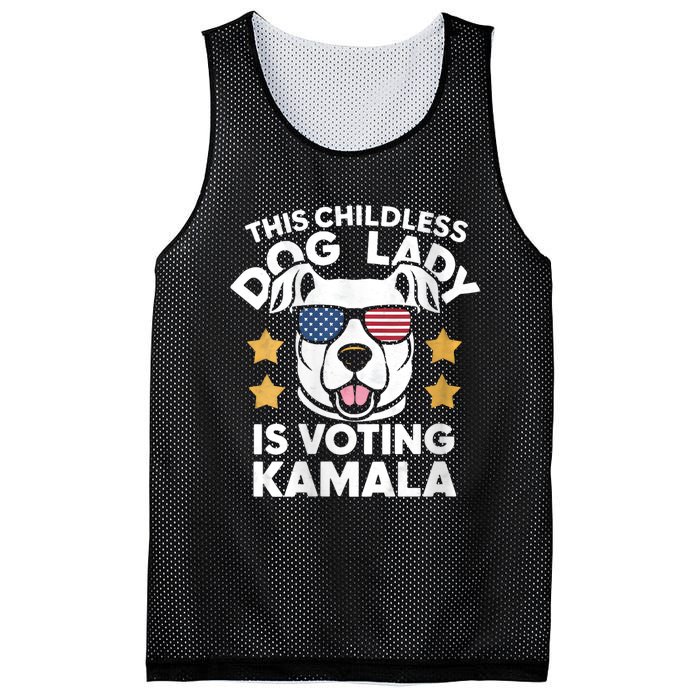 This Childless Dog Lady Ladies Is Voting Kamala Election 24 Mesh Reversible Basketball Jersey Tank