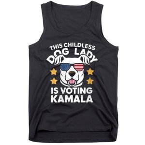 This Childless Dog Lady Ladies Is Voting Kamala Election 24 Tank Top