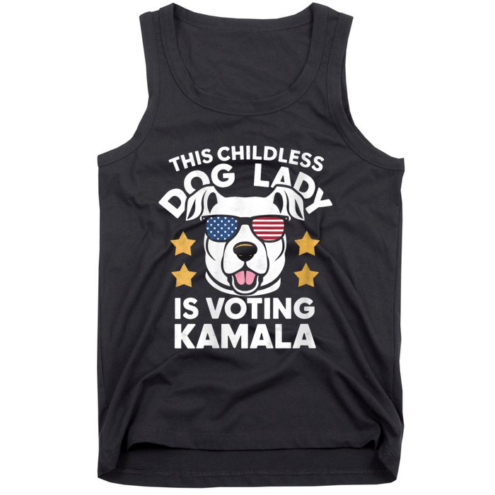 This Childless Dog Lady Ladies Is Voting Kamala Election 24 Tank Top