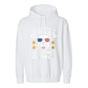 This Childless Dog Lady Ladies Is Voting Kamala Election 24 Garment-Dyed Fleece Hoodie