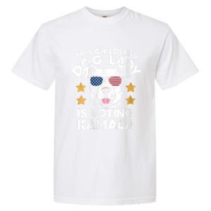 This Childless Dog Lady Ladies Is Voting Kamala Election 24 Garment-Dyed Heavyweight T-Shirt