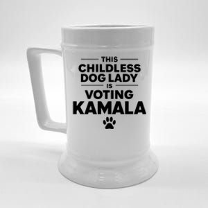 This Childless Dog Lady Ladies Is Voting Kamala Election 24 Beer Stein