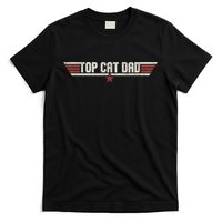 Top Cat Dad Funny Vintage 80's Gift Cat Father Father's Day T-Shirt