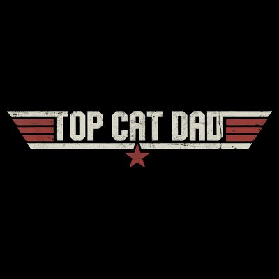 Top Cat Dad Funny Vintage 80's Gift Cat Father Father's Day T-Shirt