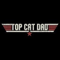 Top Cat Dad Funny Vintage 80's Gift Cat Father Father's Day T-Shirt
