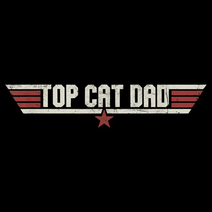 Top Cat Dad Funny Vintage 80's Gift Cat Father Father's Day T-Shirt