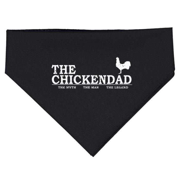 The Chicken Dad Pet Lover Fathers Day Gift Tee Cute USA-Made Doggie Bandana