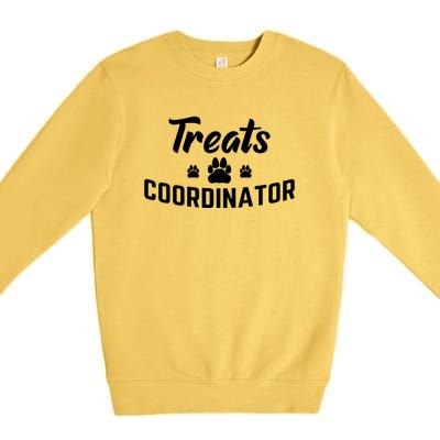 Treats Coordinator Dog Lover Premium Crewneck Sweatshirt