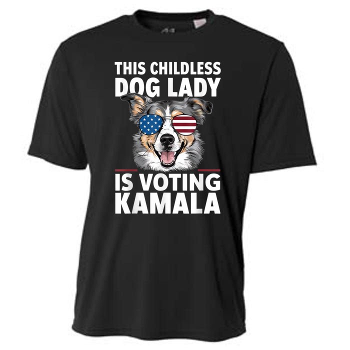 This Childless Dog Lady Is Voting Kamala Harris 2024 Cooling Performance Crew T-Shirt