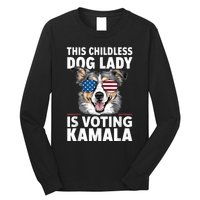 This Childless Dog Lady Is Voting Kamala Harris 2024 Long Sleeve Shirt