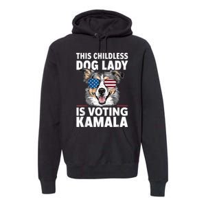 This Childless Dog Lady Is Voting Kamala Harris 2024 Premium Hoodie