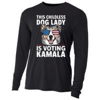 This Childless Dog Lady Is Voting Kamala Harris 2024 Cooling Performance Long Sleeve Crew