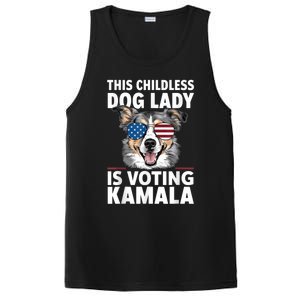 This Childless Dog Lady Is Voting Kamala Harris 2024 PosiCharge Competitor Tank