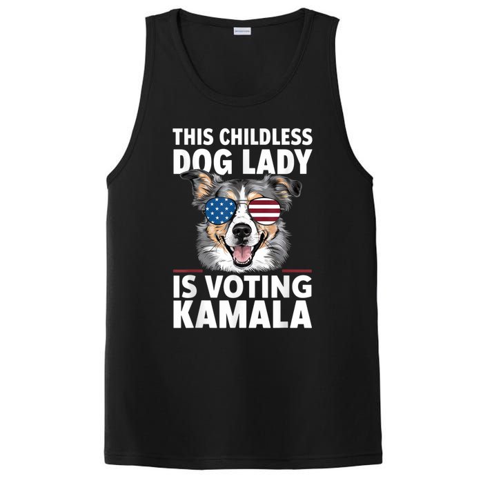 This Childless Dog Lady Is Voting Kamala Harris 2024 PosiCharge Competitor Tank