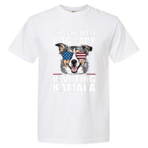 This Childless Dog Lady Is Voting Kamala Harris 2024 Garment-Dyed Heavyweight T-Shirt