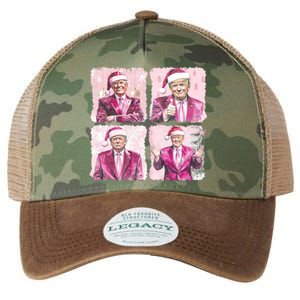 Trump Christmas Daddys Home 45 47 Trump Won Again Maga Legacy Tie Dye Trucker Hat