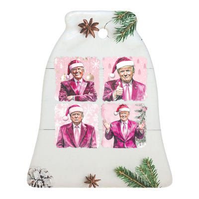 Trump Christmas Daddys Home 45 47 Trump Won Again Maga Ceramic Bell Ornament