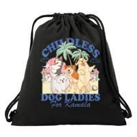 This Childless Dog Lady Is Voting Kamalaharris 2024 Drawstring Bag