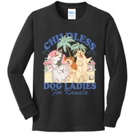 This Childless Dog Lady Is Voting Kamalaharris 2024 Kids Long Sleeve Shirt