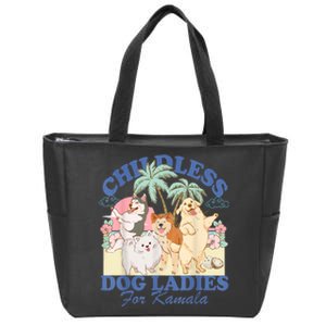 This Childless Dog Lady Is Voting Kamalaharris 2024 Zip Tote Bag