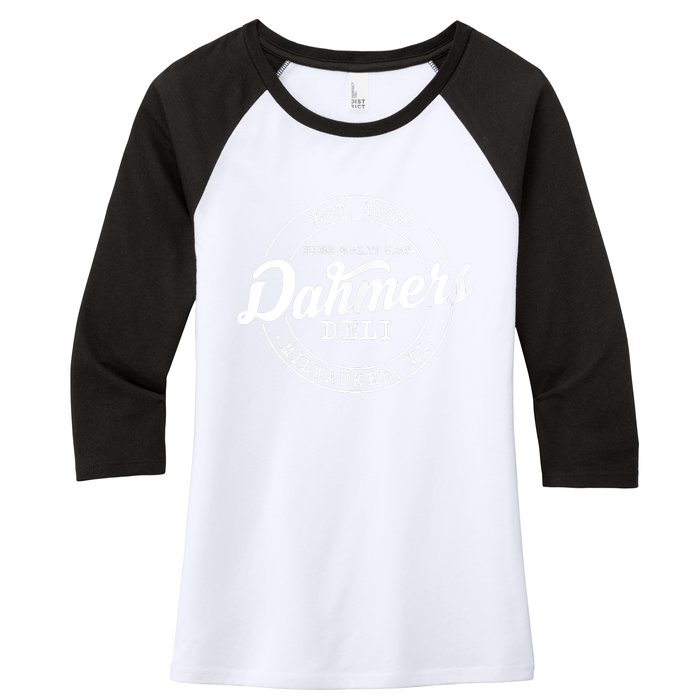 True Crime Dahmer's Deli, Shows True Crime Women's Tri-Blend 3/4-Sleeve Raglan Shirt