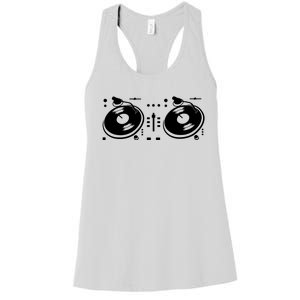 Two Channel Dj Controller Sketch Women's Racerback Tank