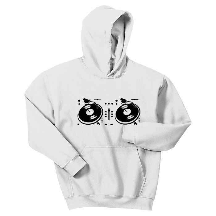 Two Channel Dj Controller Sketch Kids Hoodie